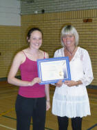 Becky Tompkinson receiving JP from Marie