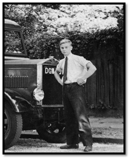 Ted Blake as young man working for Carter Patterson